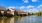 a row of houses on a river